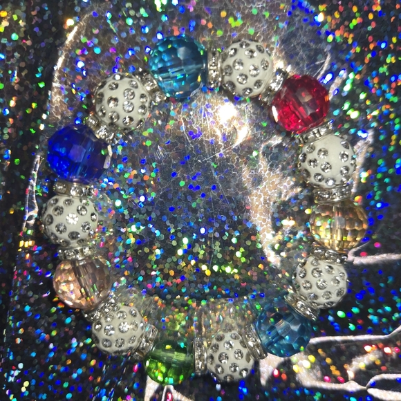 Fashion Jewelry I Multi-Colored I Fire Fly Pebble I Bracelet - Picture 3 of 6